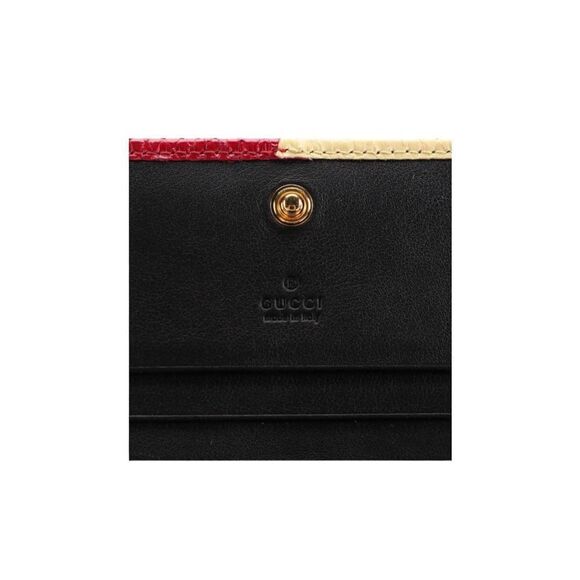 Gucci Zumi Horse Bit Pythion Card Case in Colorblock with Chain & Dust Bag WOC - Picture 5 of 9
